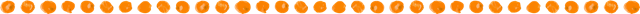 ligne décorative composée de taches de peinture oranges