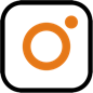icone instagram minimaliste noir et orange