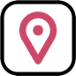 icone localisation google maps minimaliste rose et noire