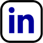icone linkedin minimaliste bleue et noire